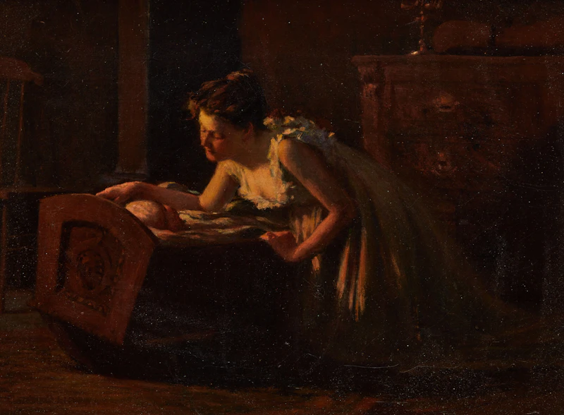 George Agnew Reid, Lullaby, oil on canvas