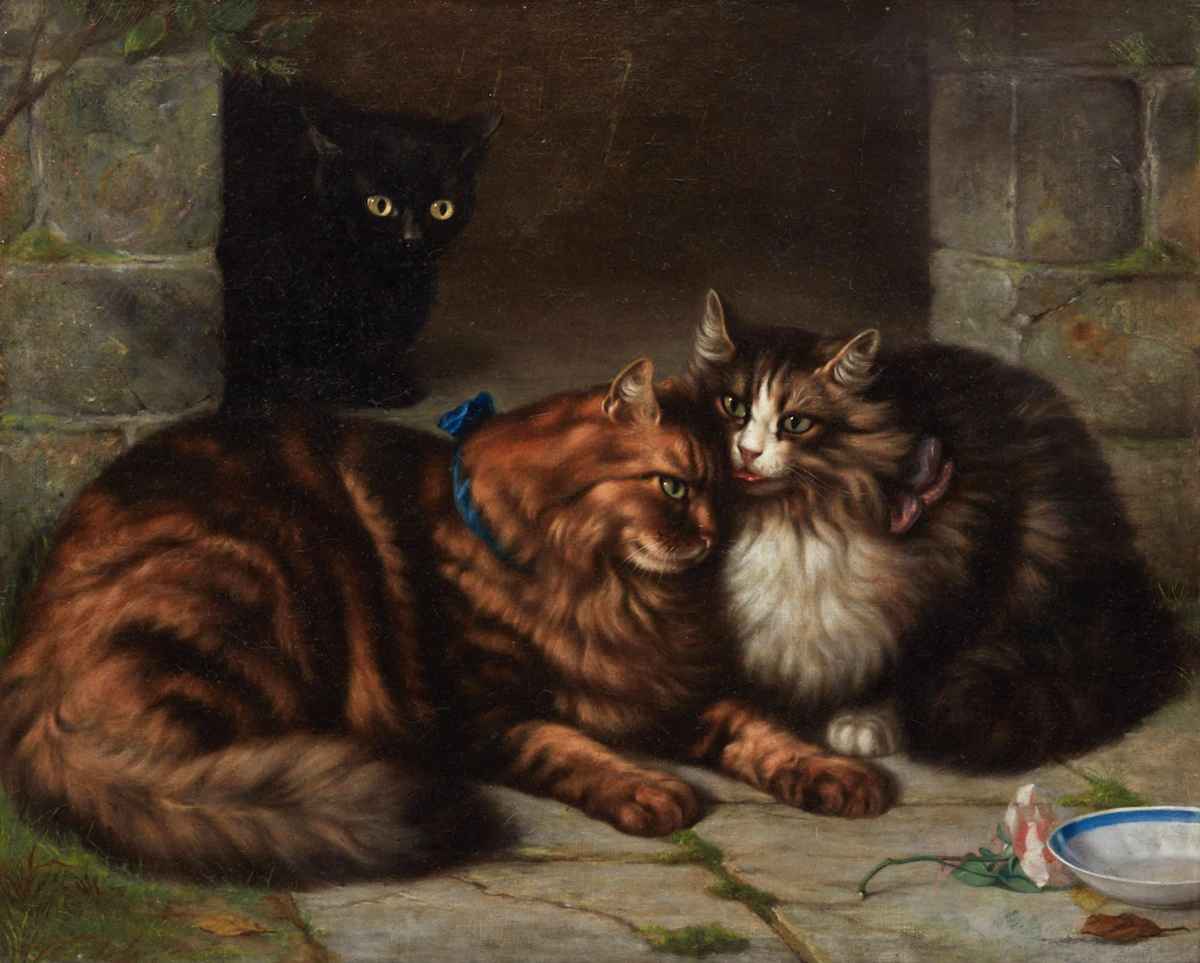 Charlotte Mount Brock Schreiber, Two is Company, Three is None, oil on canvas
