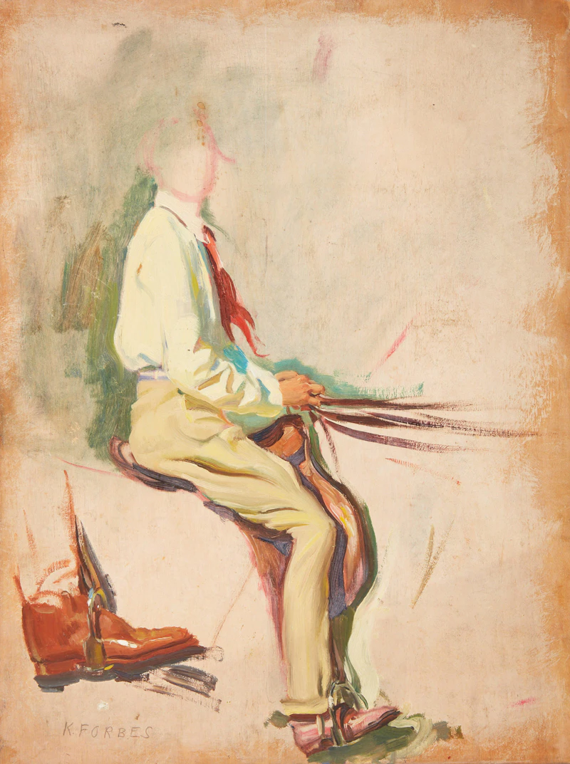 Kenneth Keith Forbes, Three Studies, three double-sided oils on board - view 2
