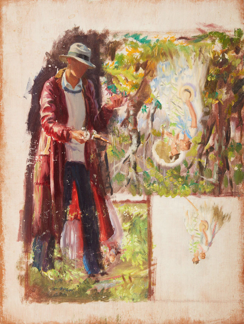 Kenneth Keith Forbes, Three Studies, three double-sided oils on board - view 4