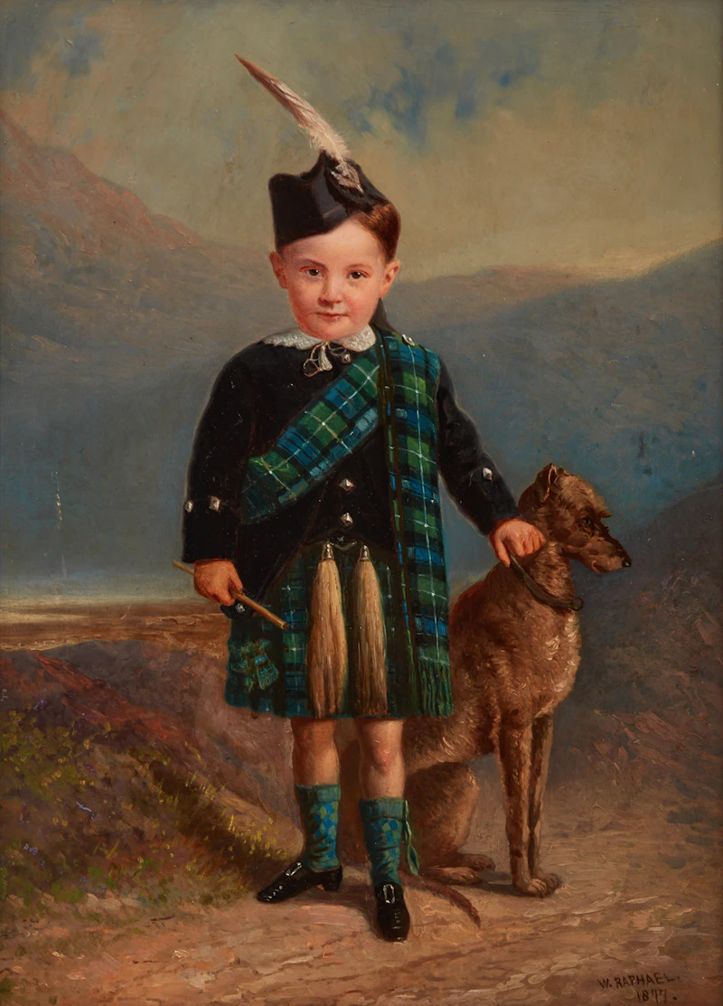 Scottish Lad and His Dog by William Raphael