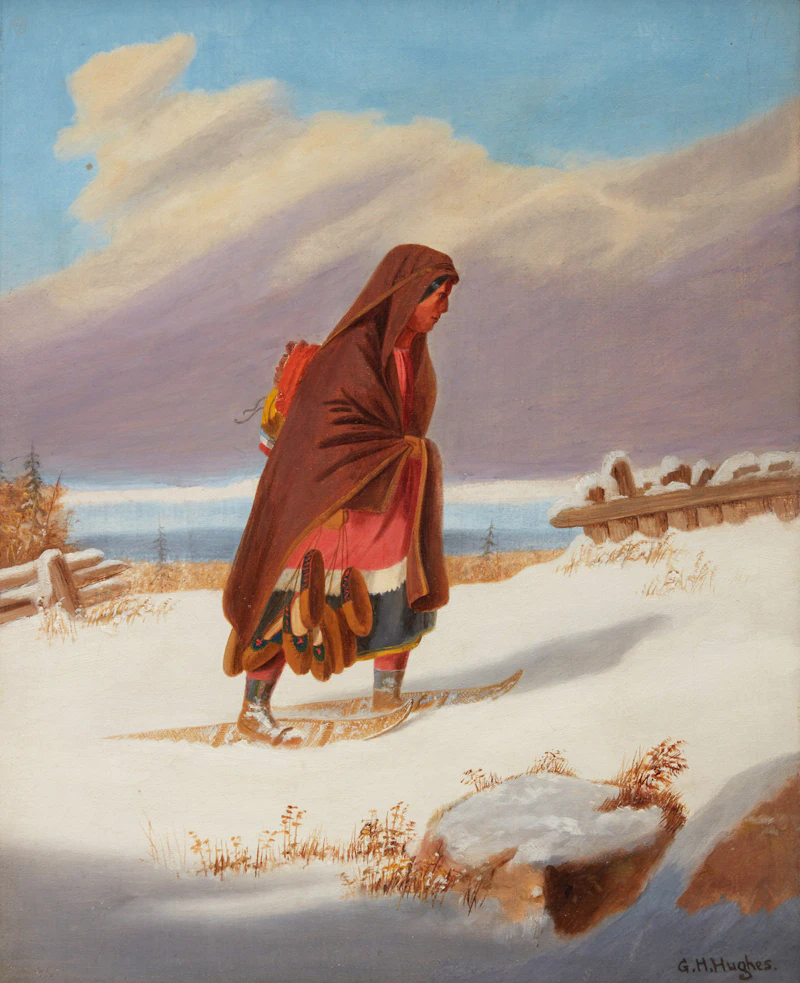 Squaw Moccasin Seller by George Hart Hughes