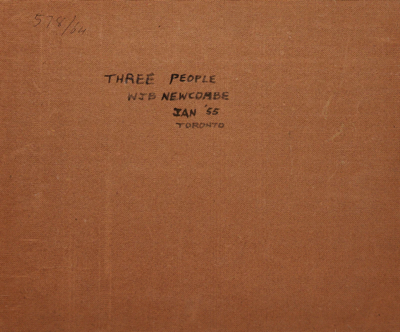 William John Bertram Newcombe, Three People, oil on board, 1955 - view 2