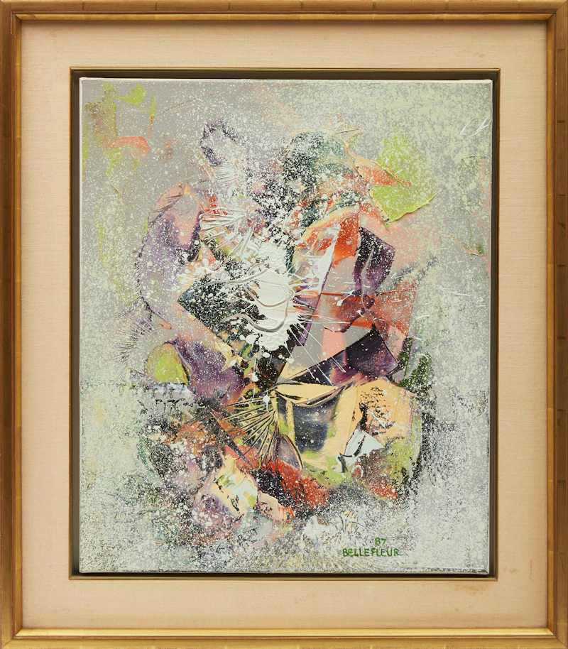 Léon Bellefleur, Autre fleur de cactus, oil on canvas - view 2