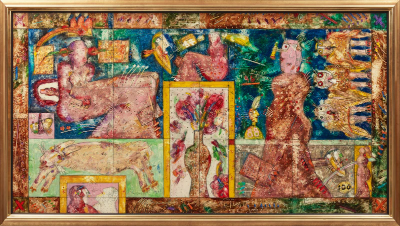 Norman Laliberté, Good Luck, oil on paper mounted on canvas, 1996 - view 2