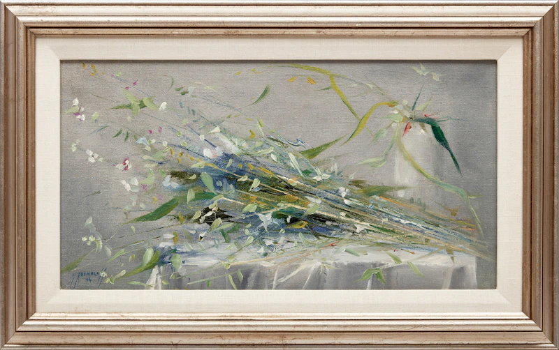 Moe Reinblatt, Floral Abstraction , oil on canvas, 1976 - view 2
