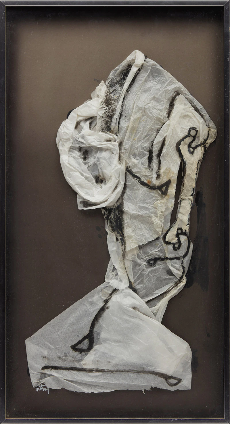 Sorel Etrog, Grey Head, tissue, 1970 - view 2