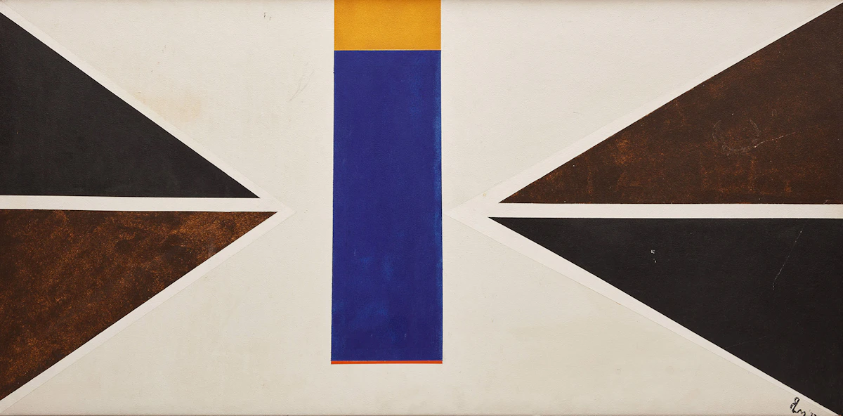 Unknown 21st Century Artist, Untitled Abstraction, acrylic on board, 1973