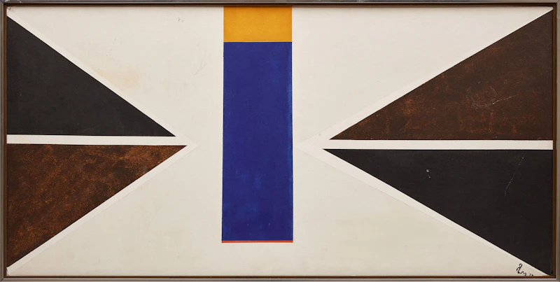 Unknown 21st Century Artist, Untitled Abstraction, acrylic on board, 1973 - view 2