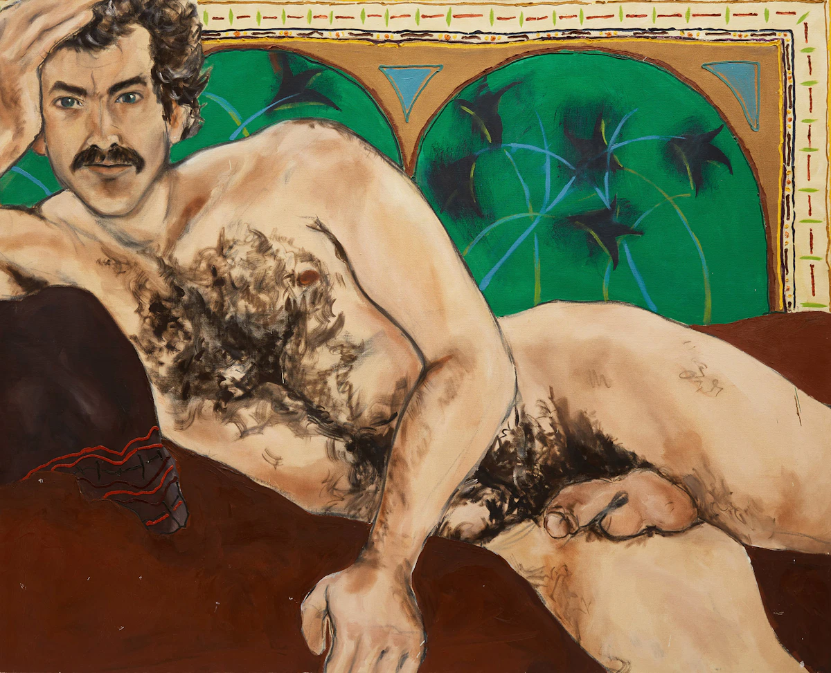 Lynn Donoghue, John in a Persian Dream, oil and charcoal on canvas, 1977