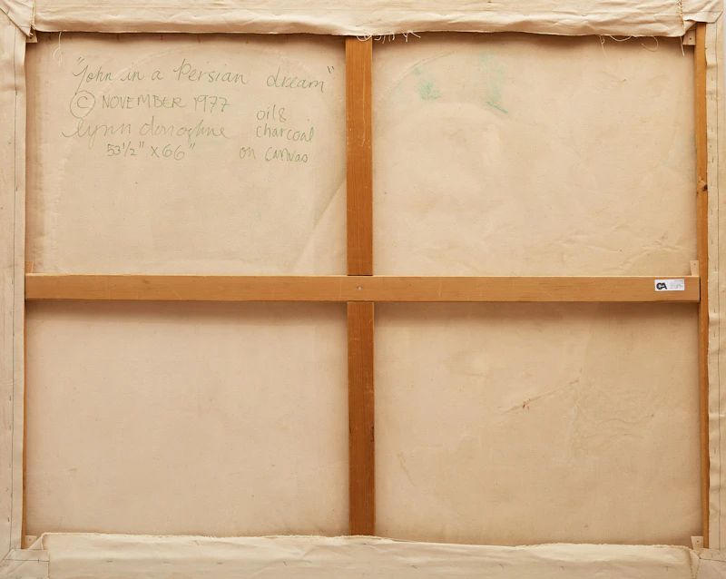 Lynn Donoghue, John in a Persian Dream, oil and charcoal on canvas, 1977 - view 2