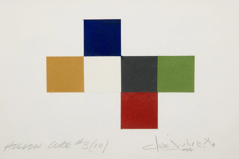 Clive D’Oliveira, Zeg; Kakhi; Hollow Cube #3 (10), three mixed media on paper - view 7