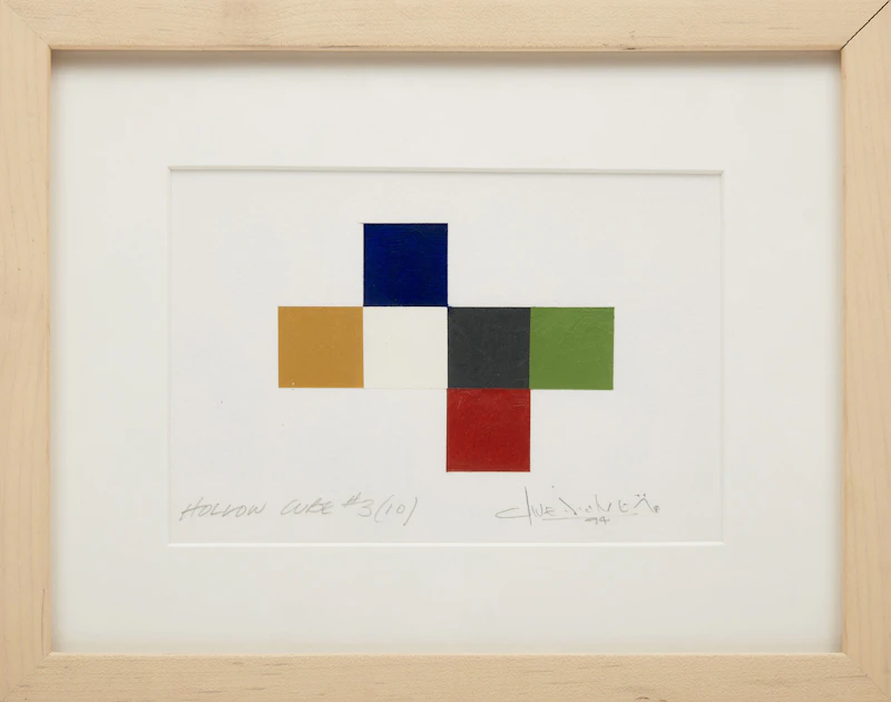 Clive D’Oliveira, Zeg; Kakhi; Hollow Cube #3 (10), three mixed media on paper - view 8