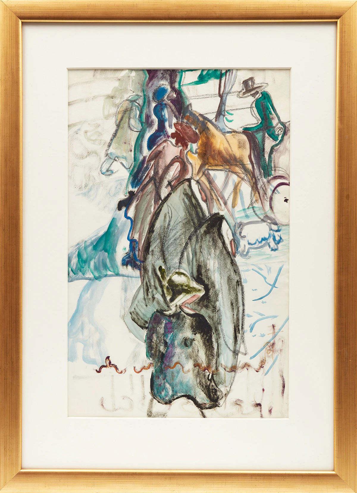 Pegi Nicol MacLeod, Nuns Crossing the Street, watercolour