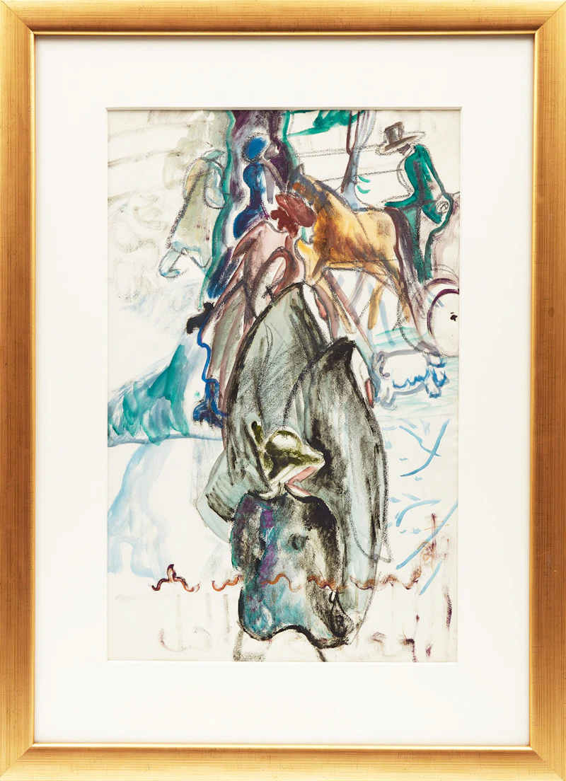 Pegi Nicol MacLeod, Nuns Crossing the Street, watercolour - view 4