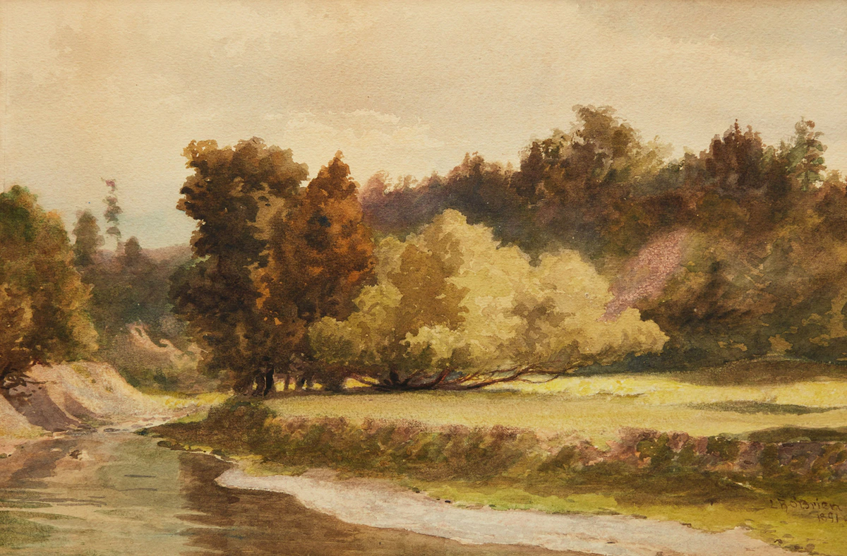 Lucius Richard O'Brien, Summer Stream, watercolour, 1891