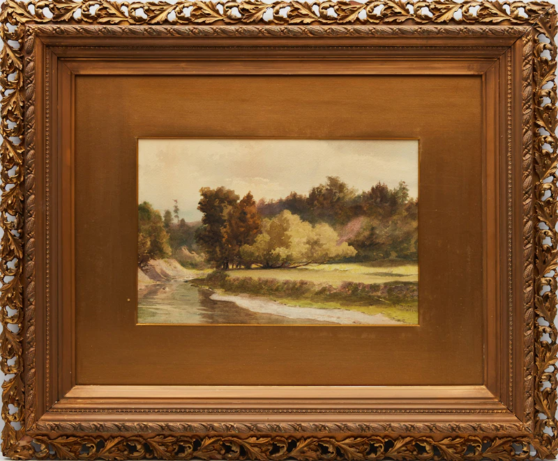 Lucius Richard O'Brien, Summer Stream, watercolour, 1891 - view 2