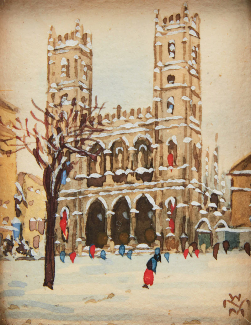 Notre Dame Church of Montreal, P. Q. by Willard Morse Mitchell