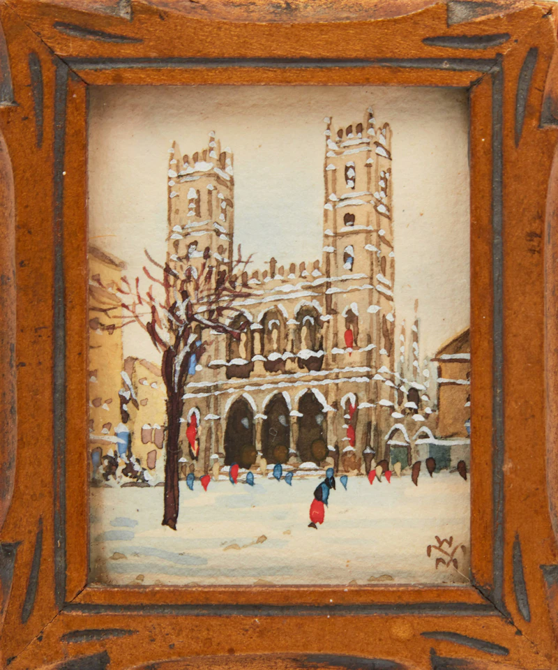 Willard Morse Mitchell, Notre Dame Church of Montreal, P. Q., watercolour, 1928 - view 2