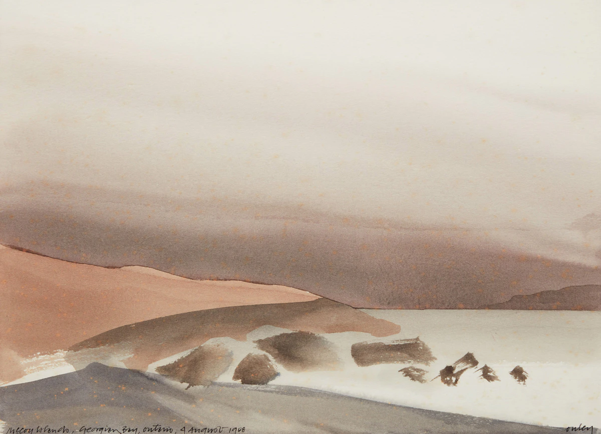 Toni Onley, McCoy Island, Georgian Bay, Ontario, watercolour, 1988