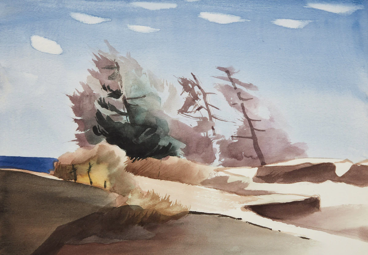 Toni Onley, MacCoy Island, Georgian Bay, Ontario, watercolour, 1993