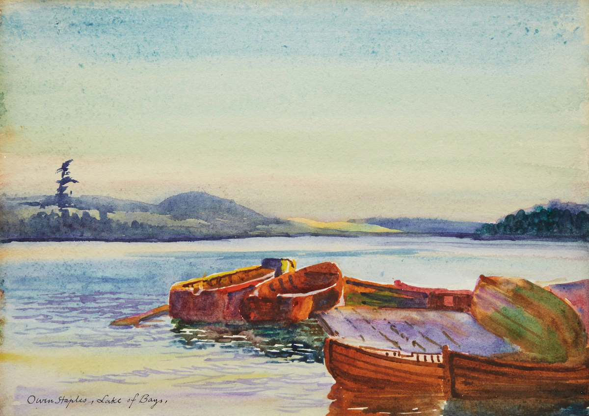 Owen Staples, Lake of Bays; Dwight, two watercolours