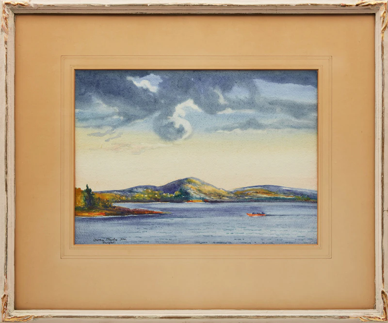 Owen Staples, Lake of Bays; Dwight, two watercolours - view 5