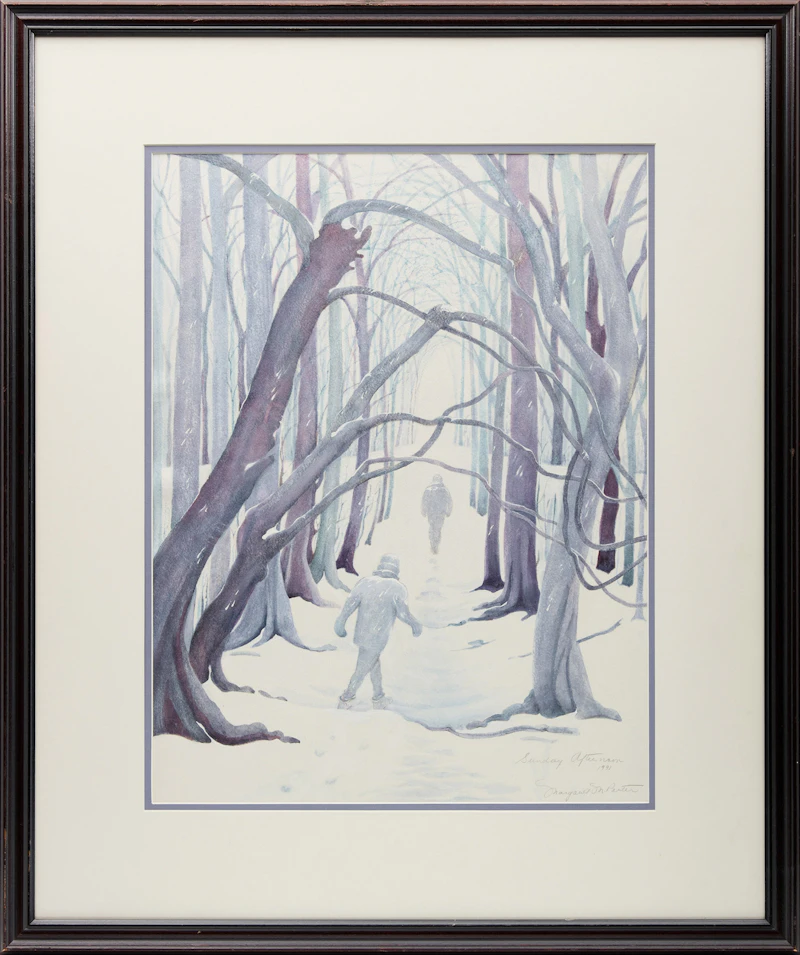 Margaret M. Porter, Sunday Afternoon, watercolour, 1991 - view 2