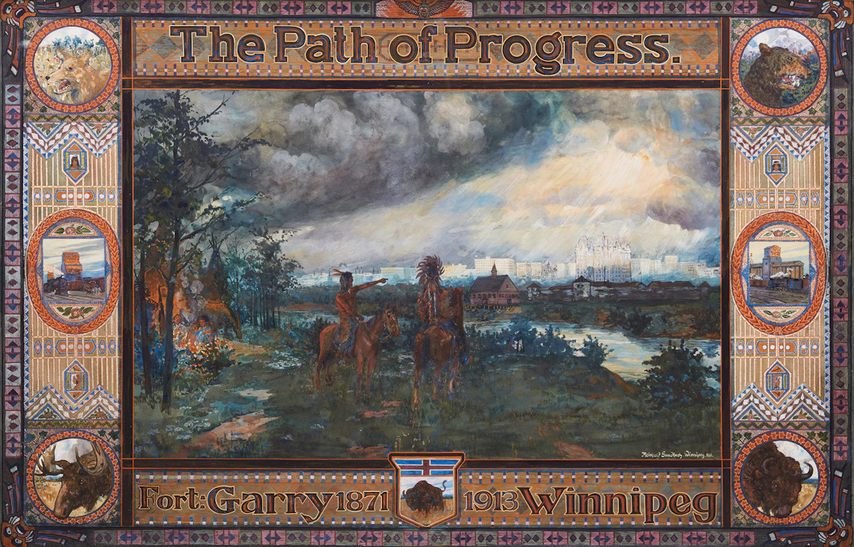 Reinhold Gundlach, The Path of Progress, watercolour on paper, 1913