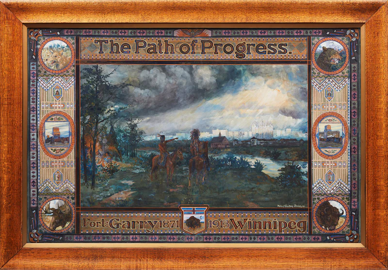 Reinhold Gundlach, The Path of Progress, watercolour on paper, 1913 - view 2