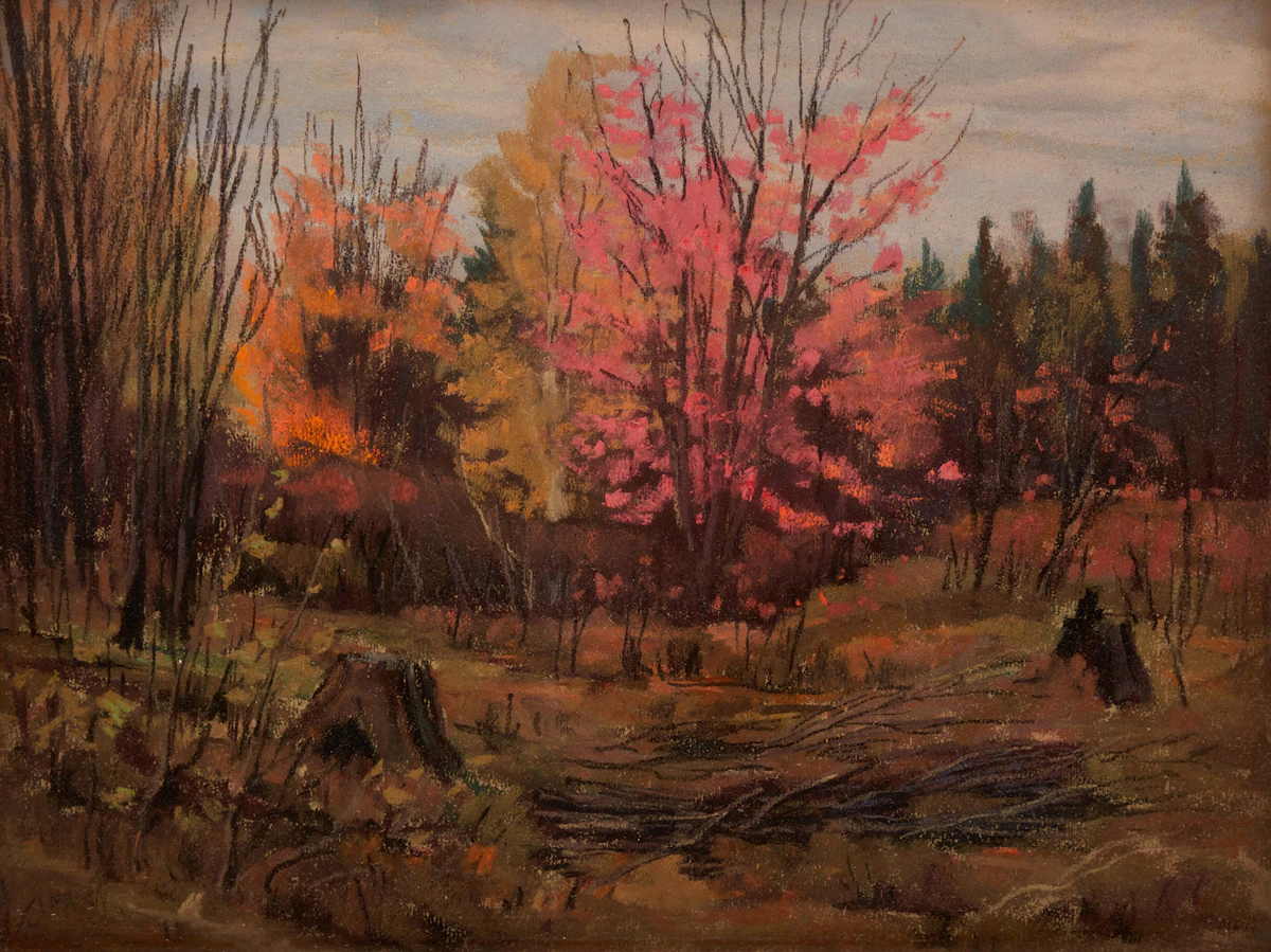 Maurice Hall Haycock, Autumn Landscape, pastel