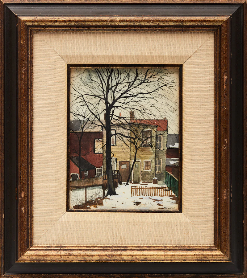 Albert Jacques Franck, Behind Sword St., watercolour and ink, 1965 - view 2