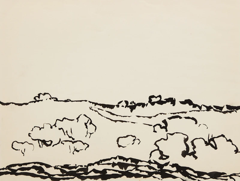 Arthur Fortescue McKay, Two Untitled Abstractions , ink on paper, 1970 - view 4