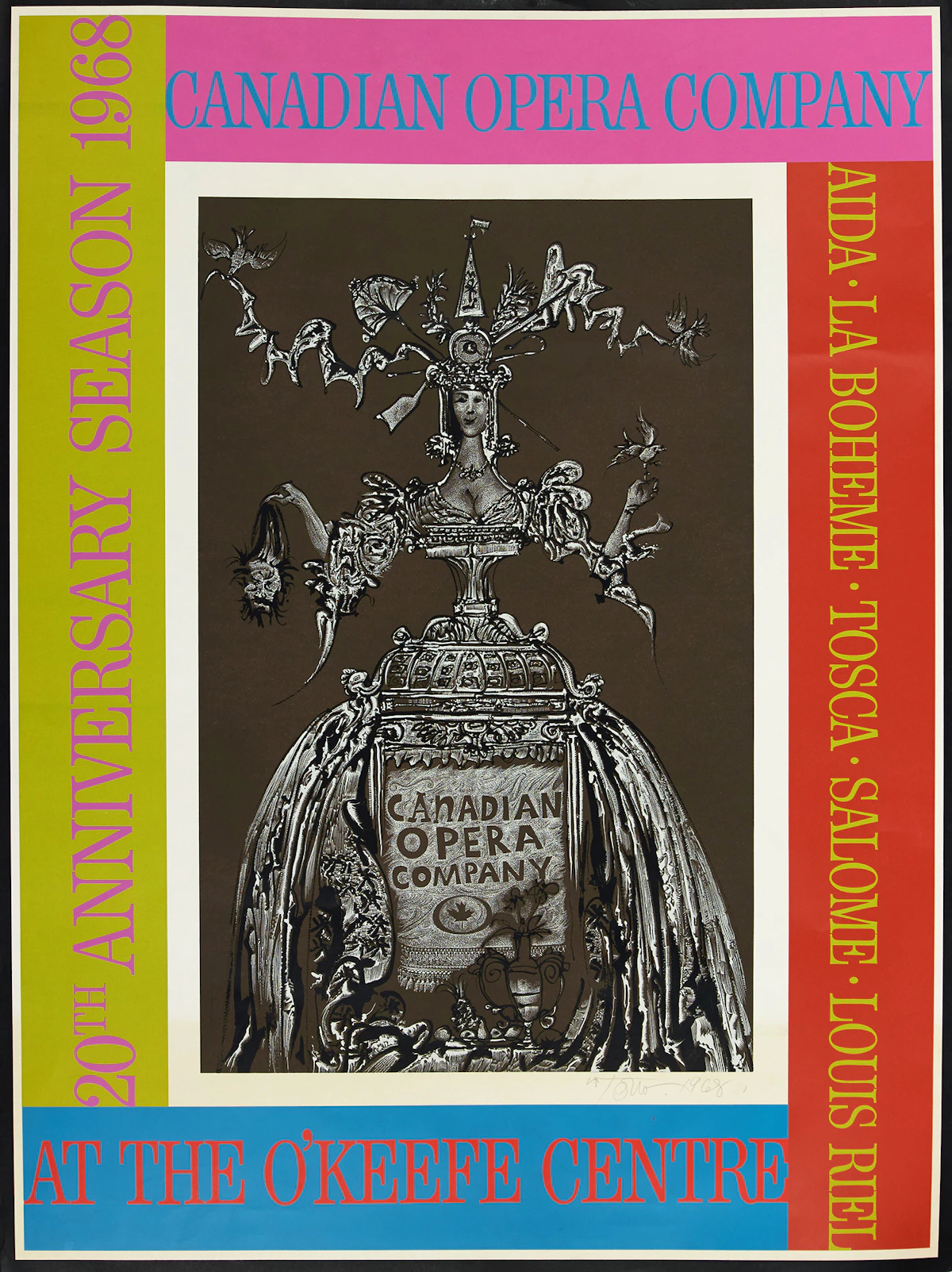 Harold Barling Town, Canadian Opera Company: 20th Anniversary Season, 1968; New Town: Enigmas, pair of posters, 1968
