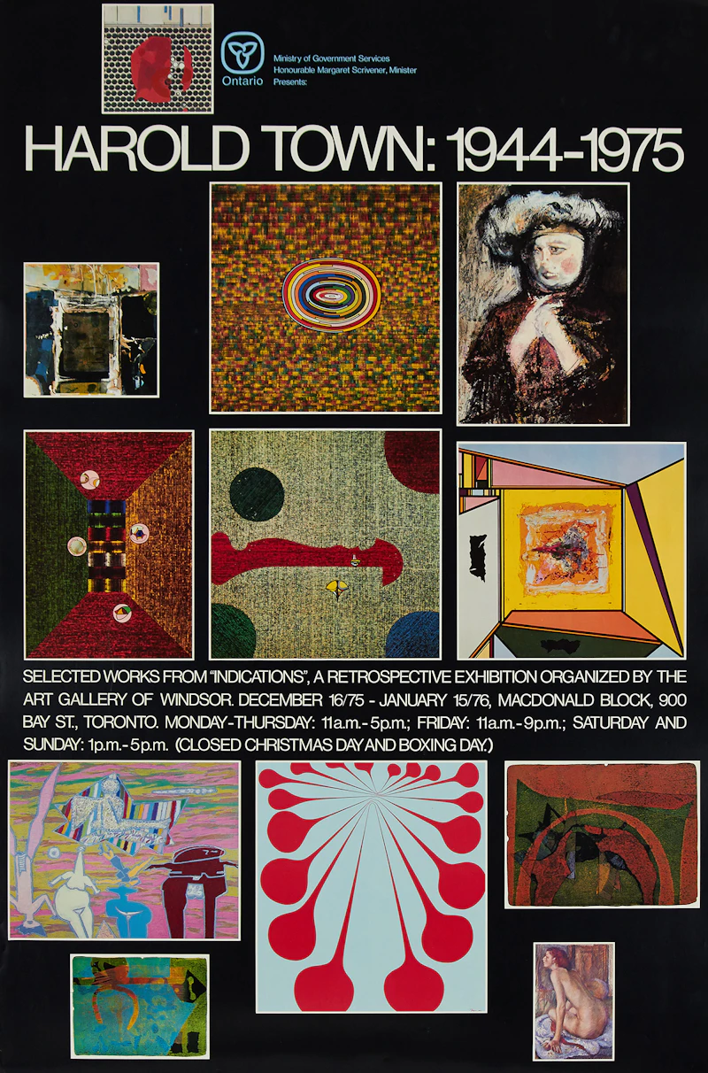 Harold Barling Town, Soundings: new canadian poets; Harold Town: 1944-1975, pair of posters - view 2