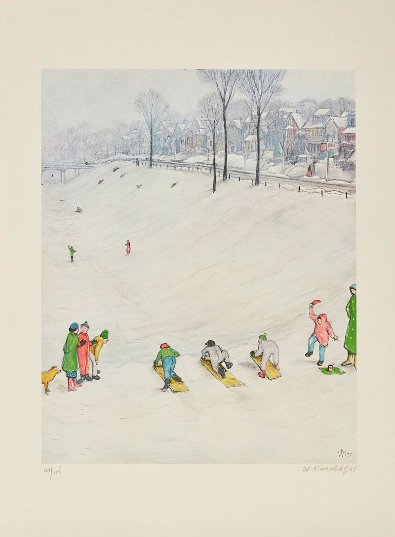 William Kurelek, Sports Portfolio, twelve lithographs