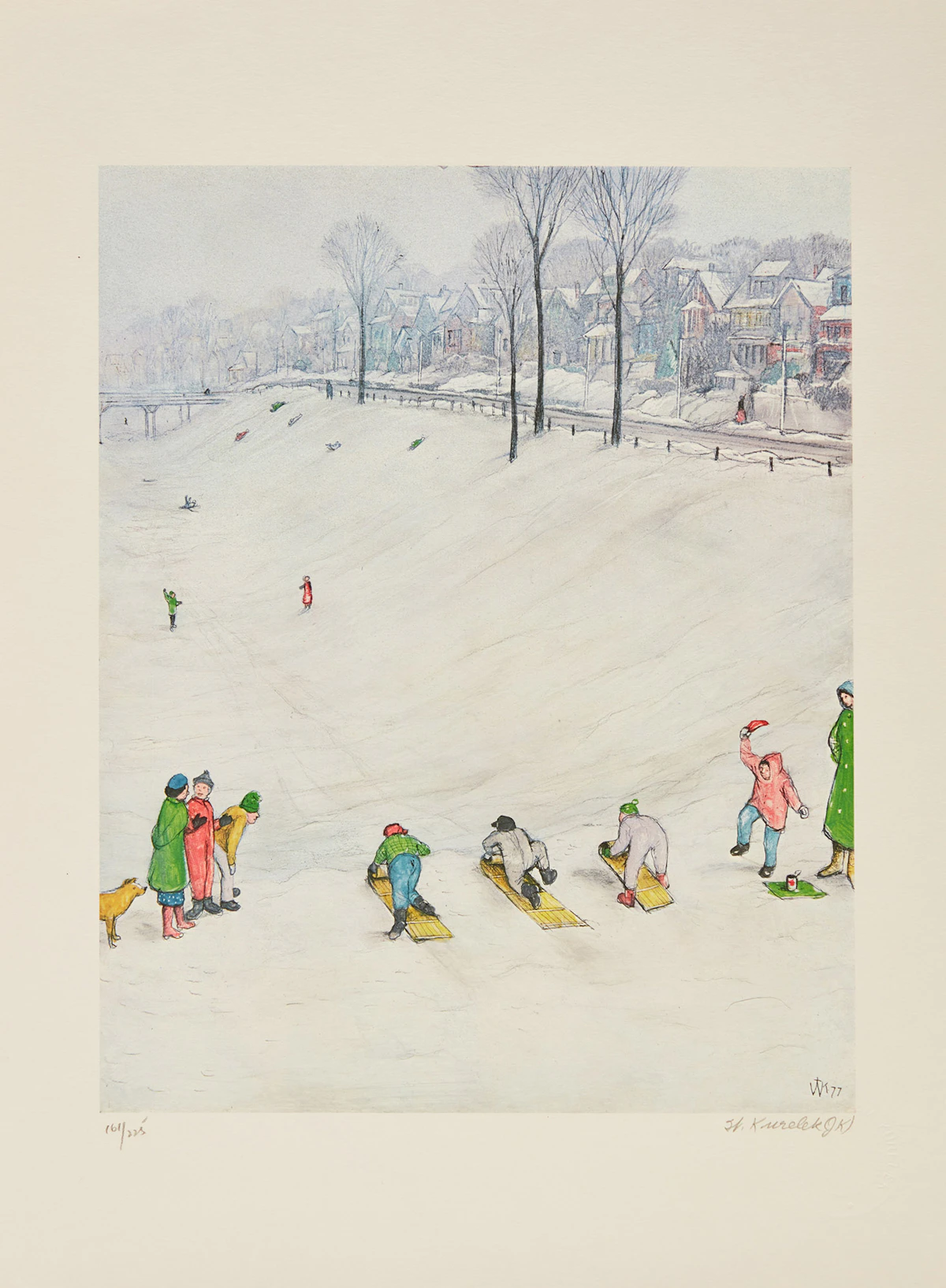 William Kurelek, Sports Portfolio, twelve lithographs, 1977