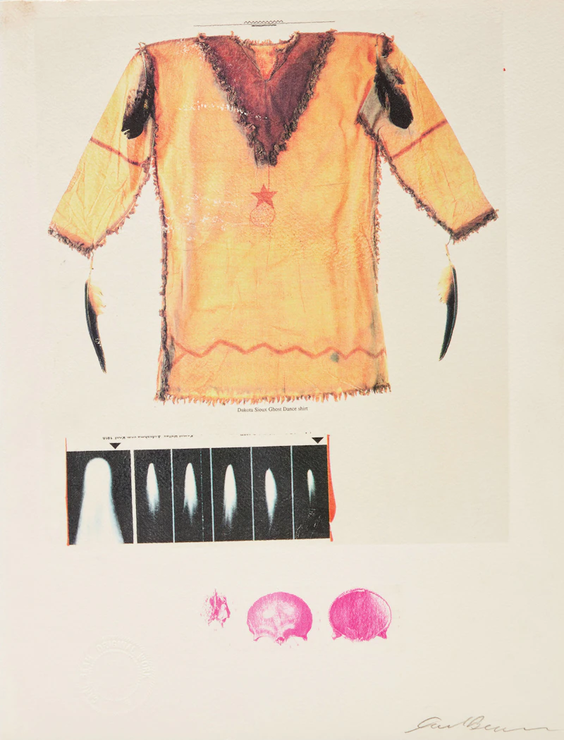 Carl Beam, The Winds of Our Being; Dakota Sioux Ghost Dance Shirt, two mixed media on paper - view 3