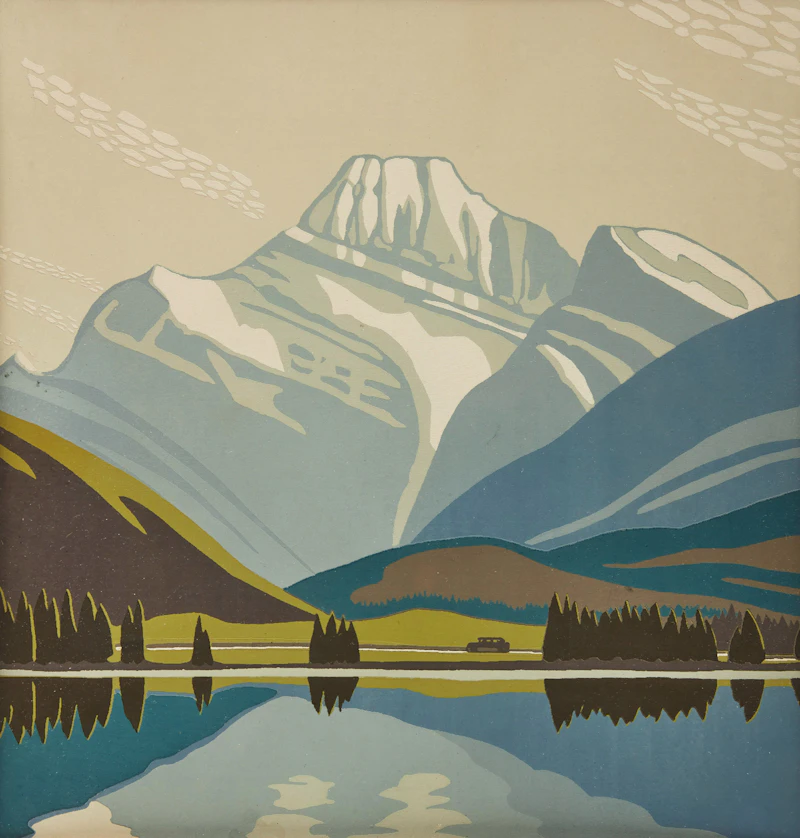 Lawren Stewart Harris, Mount Edith Cavell, sampson-matthews silkscreen
