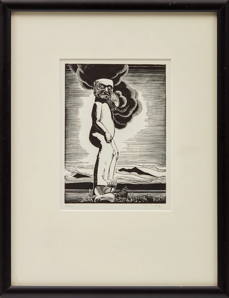 Walter Joseph Phillips, Zunuk, Karlukwees, wood engraving, 1930 - view 2