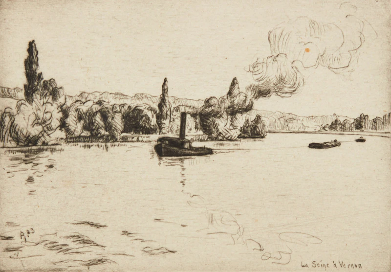 La Seine à Vernon by Frank Milton Armington