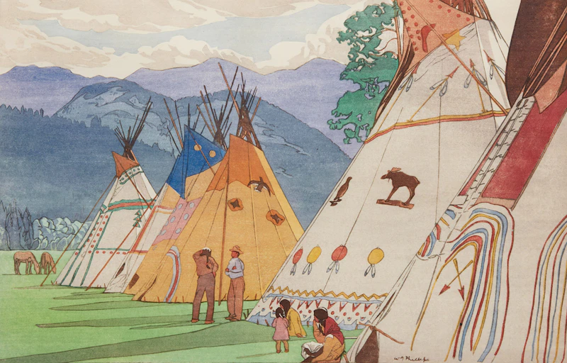 Indian Days - Banff by Walter Joseph Phillips