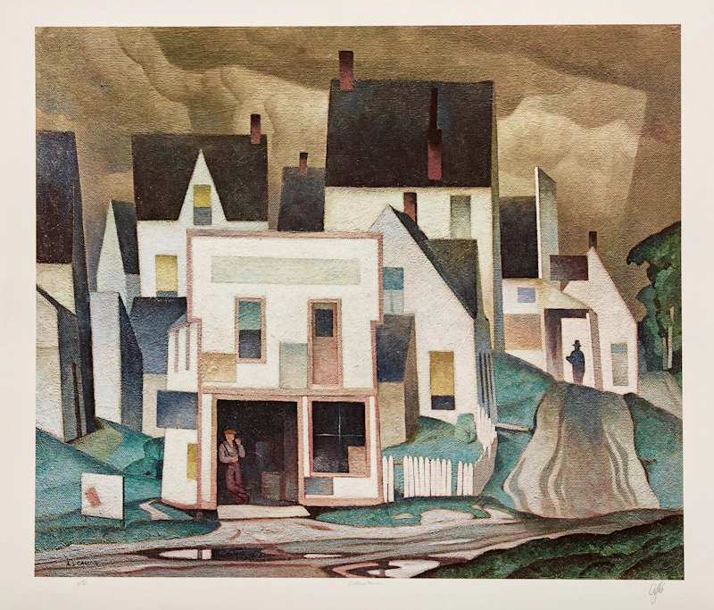 Alfred Joseph Casson, A.J. Casson: The Group of Seven Commemorative Anniversary Suite (Folio One: Oil Paintings), folio of seven photolithographic reproductions