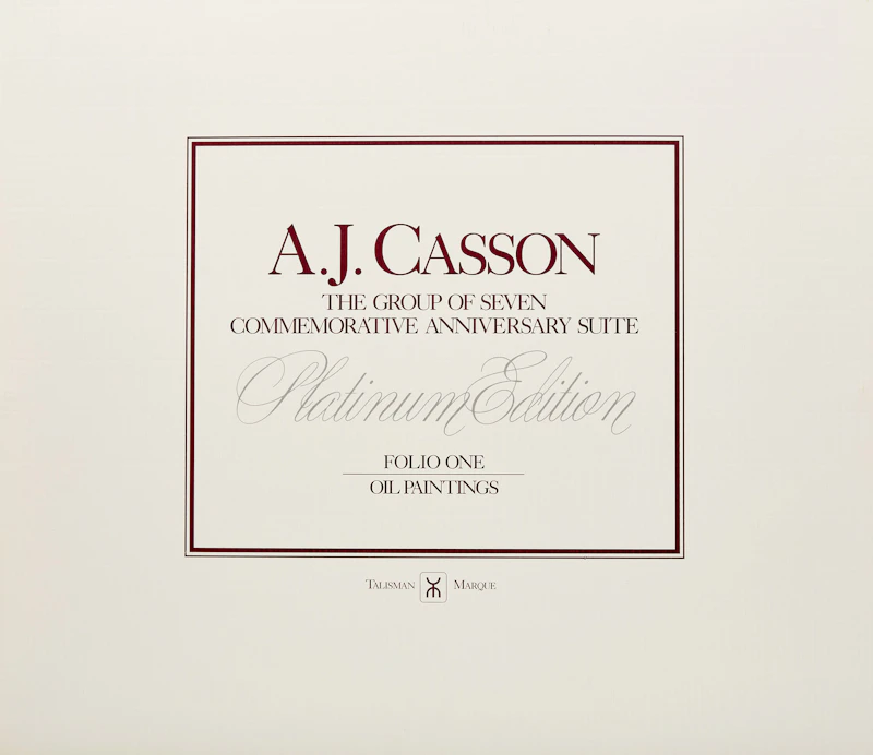 Alfred Joseph Casson, A.J. Casson: The Group of Seven Commemorative Anniversary Suite (Folio One: Oil Paintings), folio of seven photolithographic reproductions - view 9