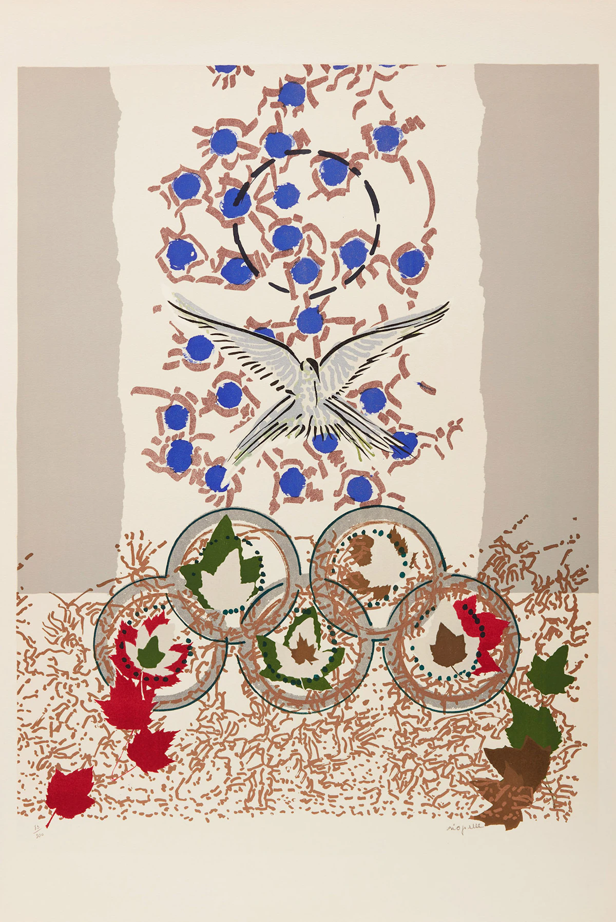 Jean Paul Riopelle, Seoul, colour lithograph