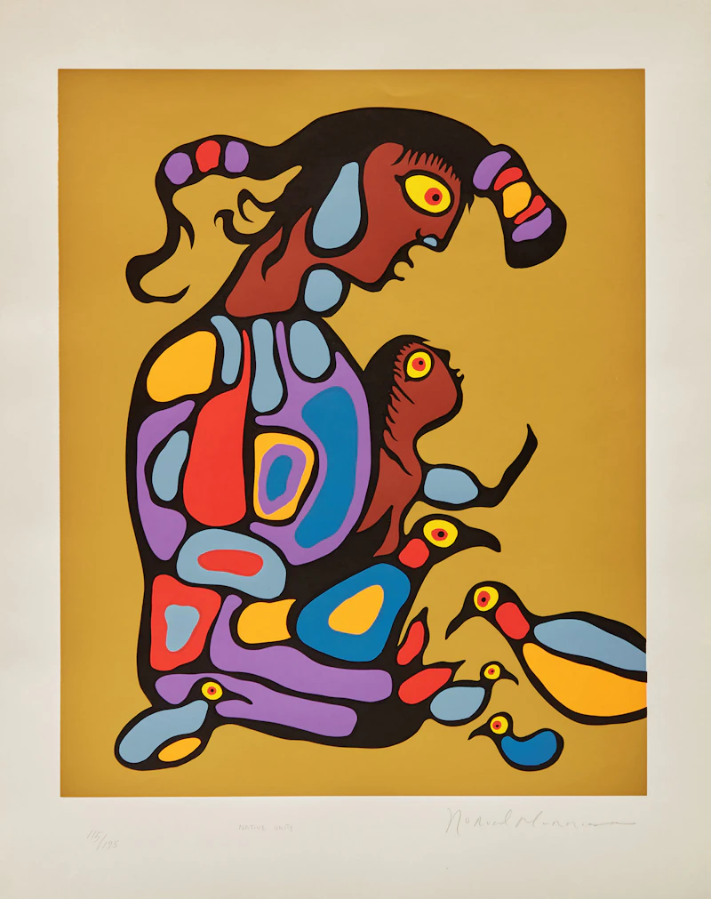 Norval Morrisseau, Shaman Vision Series One, set of six colour serigraphs