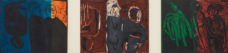Untitled triptych by Betty Roodish Goodwin