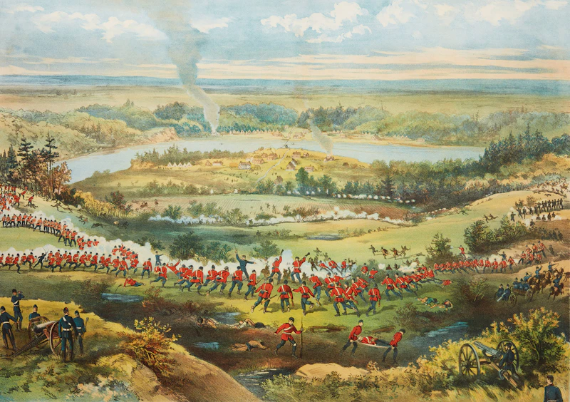 Two views: The Battle of Batoche and The Battle of Cut Knife Creek by William Daniel Blatchly