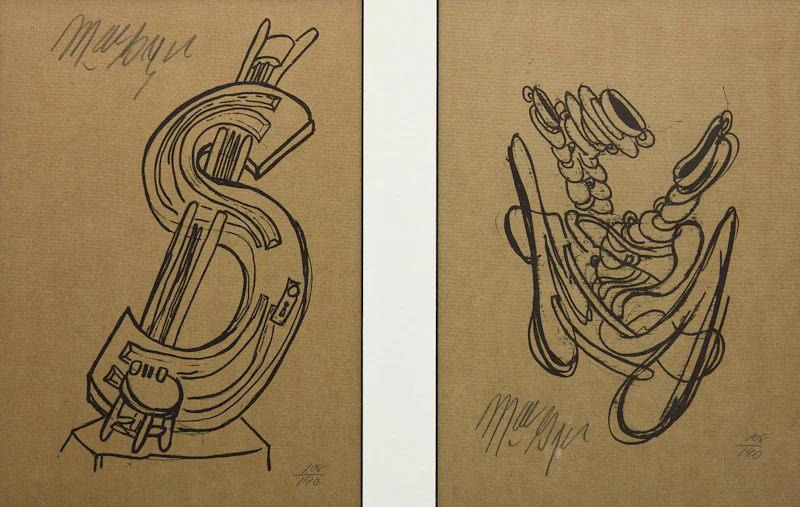 John MacGregor, Untitled Compositions, two lithographs - view 1