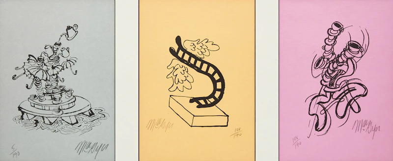 John MacGregor, Untitled Compositions, three lithographs - view 1